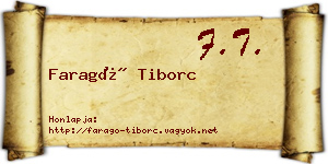 Faragó Tiborc névjegykártya