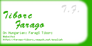 tiborc farago business card